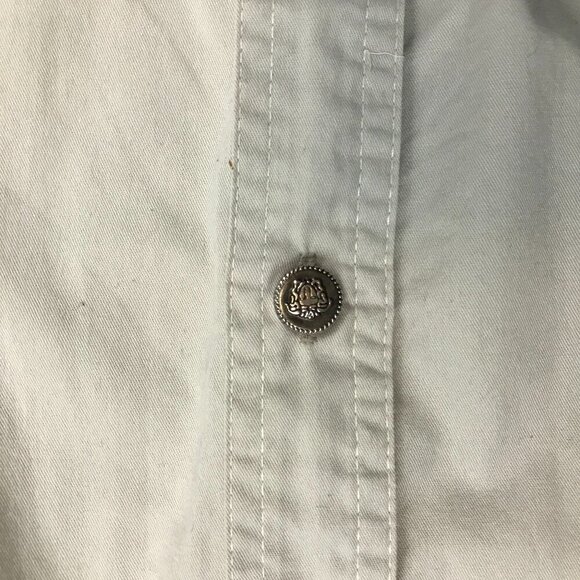 Versace Men 100% Cotton 2XL Button Tan Short Sleeve Shirt - Picture 5 of 6